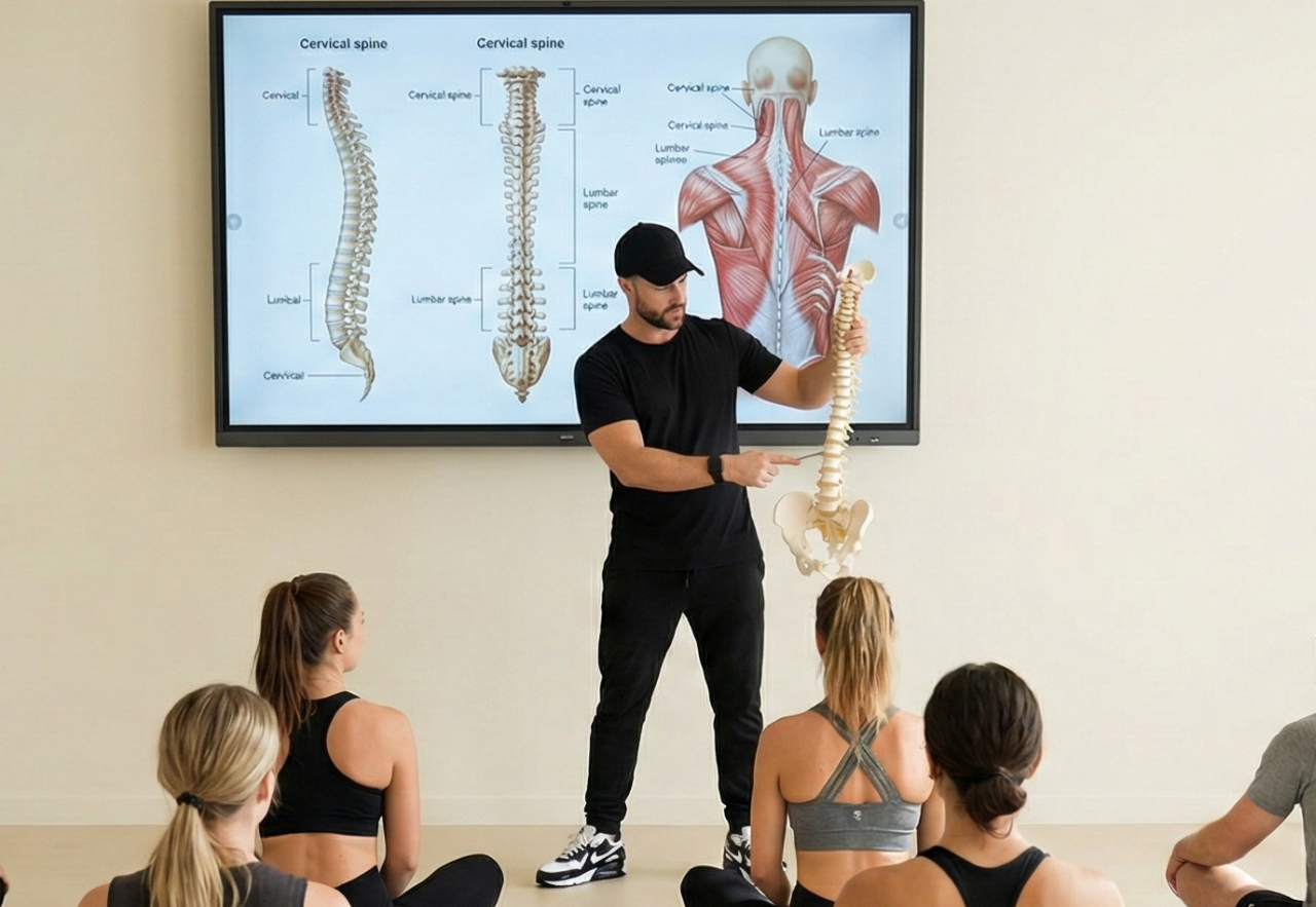 lumbar and cervical pilates workshop training session on reformer and cadillac